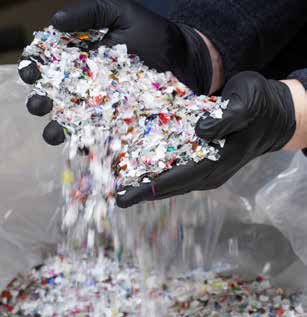 Flakes aus recyceltem PET